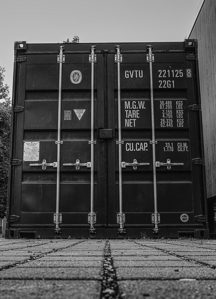 container, freight, store, construction containers, black-and-white, loading